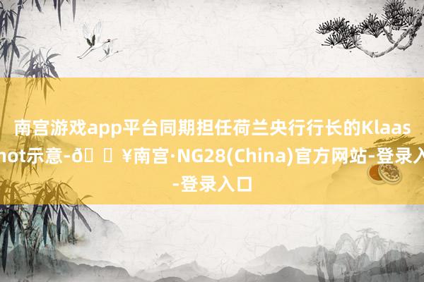 南宫游戏app平台　　同期担任荷兰央行行长的Klaas Knot示意-🔥南宫·NG28(China)