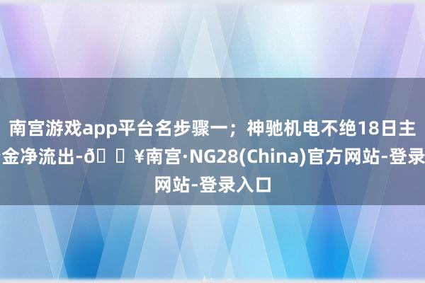 南宫游戏app平台名步骤一;神驰机电不绝18日主力资金净流出-🔥南宫·NG28(China)官方网站-登录入口