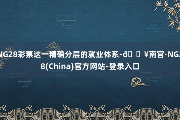 NG28彩票这一精确分层的就业体系-🔥南宫·NG28(China)官方网站-登录入口