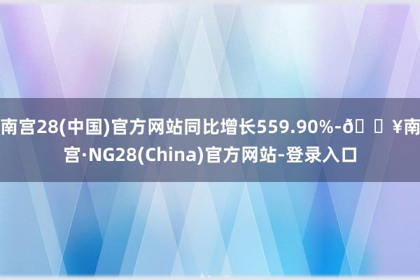 南宫28(中国)官方网站同比增长559.90%-🔥南宫·NG28(China)官方网站-登录入口